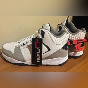 New FUBU Men's White and Gray High-Top Sneakers